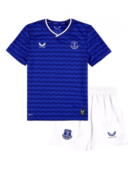 Everton Maglia Gara Casa Repliche 2025-26 Bambino Maniche Corte